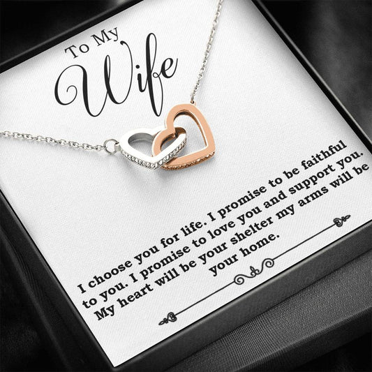 To My Wife Necklace, Birthday Gift for Wife, Gift for Wife, Necklace for Wife