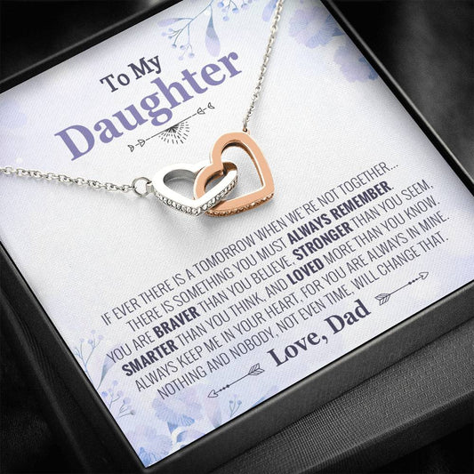 To My Daughter Necklace, Daughter Father Necklace, Daughter Gift from Dad
