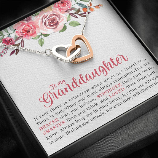 To My Granddaughter Necklace, Granddaughter Gifts From Grandma and Grandpa