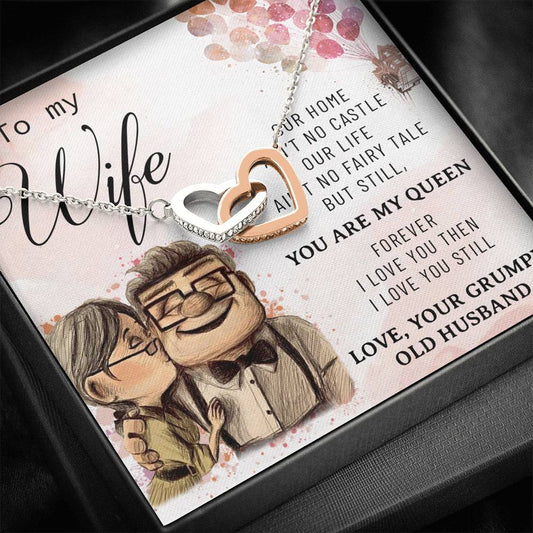 Premium Heart Necklace Anniversary Love Gift For Wife You're my Queen Forever