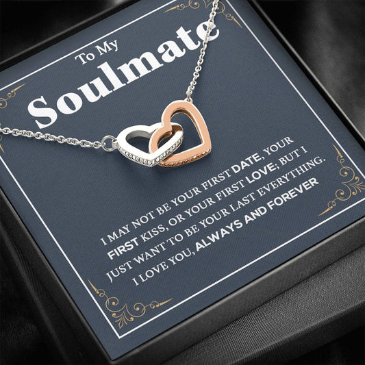 To My Soulmate Necklace, Gift For Wife Girlfriend From Husband, Birthday Gift