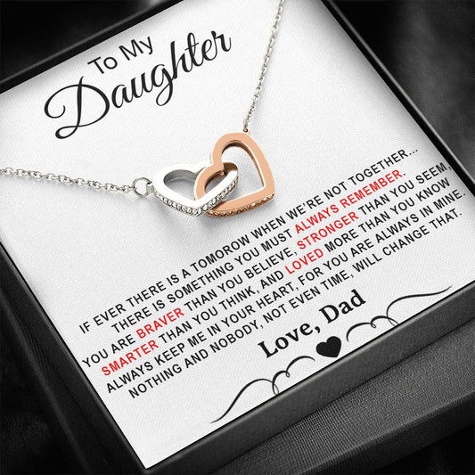 To My Daughter Necklace, Daughter Father Necklace, Daughter Gift from Dad