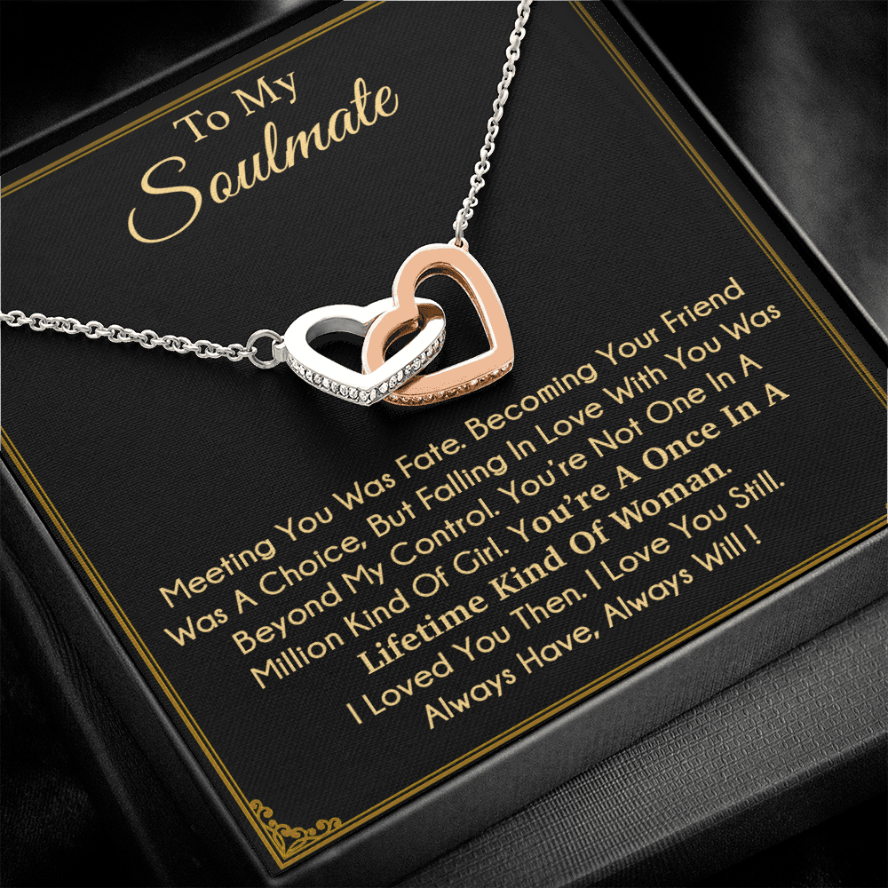 To My Soulmate Necklace Engagement Anniversary Gift for Her Birthday