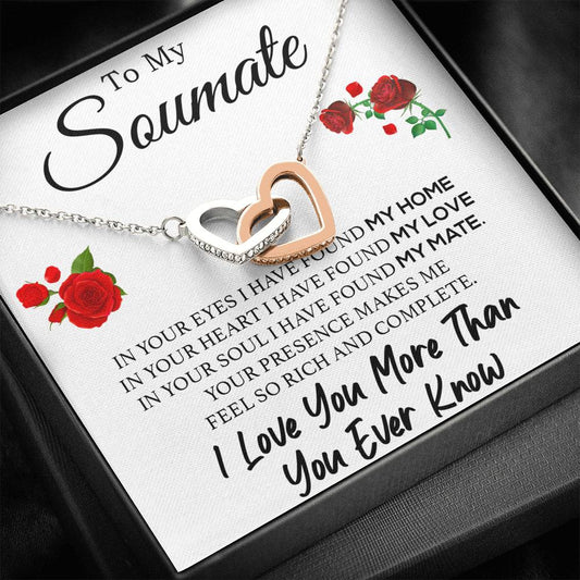 To My Soulmate Necklace, Birthday Necklace For Wife,Birthday Gift