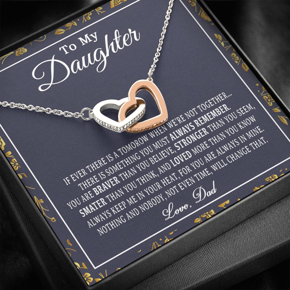 To My Daughter Necklace, Daughter Father Necklace, Daughter Gift from Dad