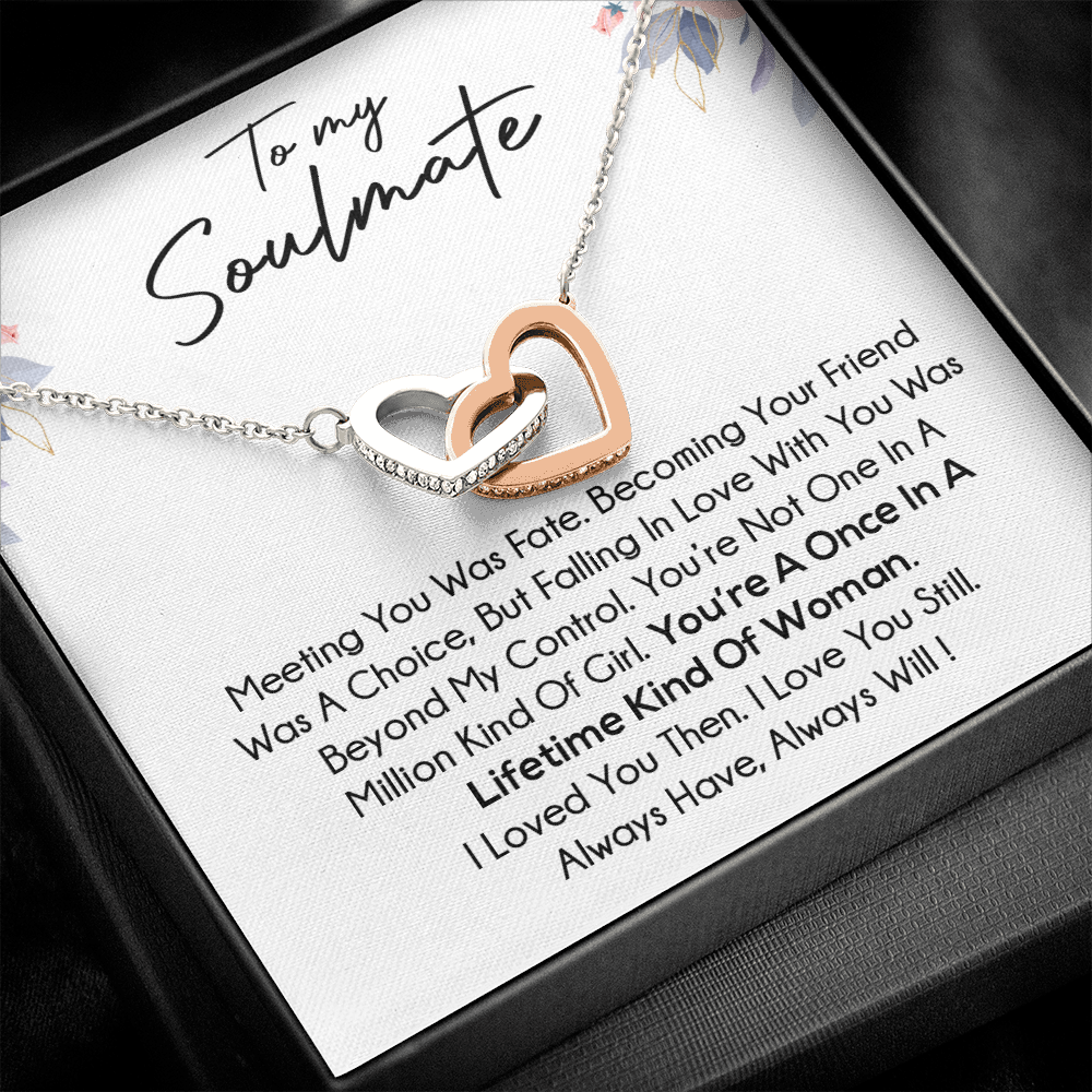 To My Soulmate Necklace Engagement Anniversary Gift for Her Birthday