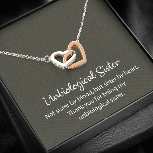 Unbiological Sister Necklace, Best Friend Necklace, Soul Sister, Bridesmaid Gift