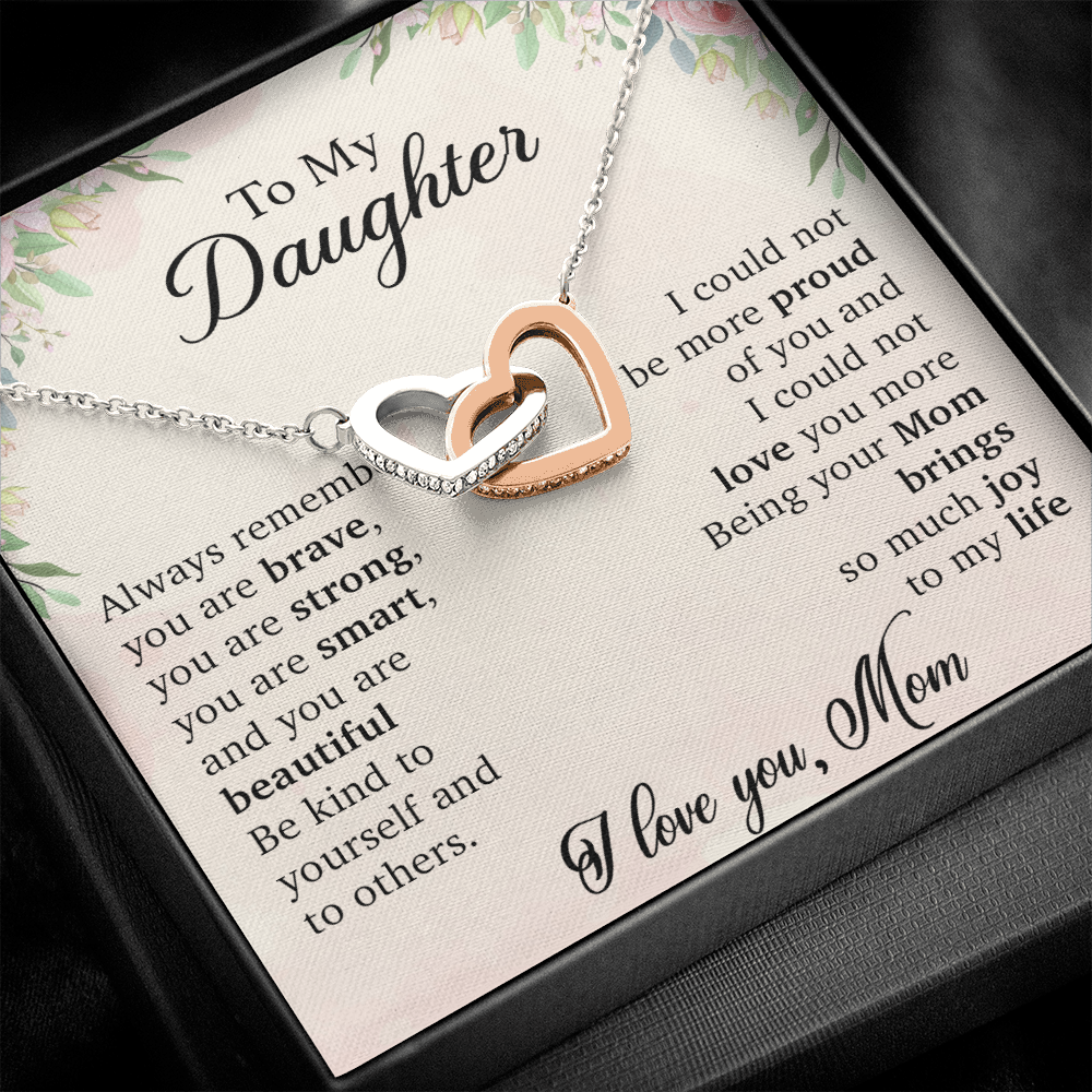 To My Daughter Necklace Love Mom