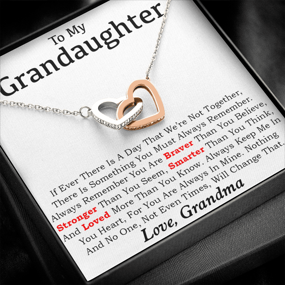 To My Granddaughter Necklace, Granddaughter Gifts From Grandma and Grandpa