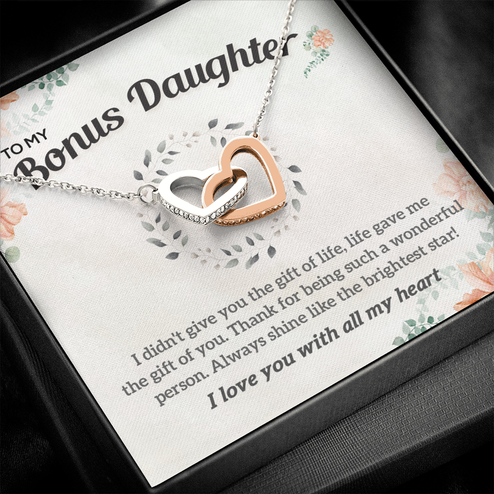 To my Bonus Daughter Necklace, Bonus Daughter, Step Daughter Gift
