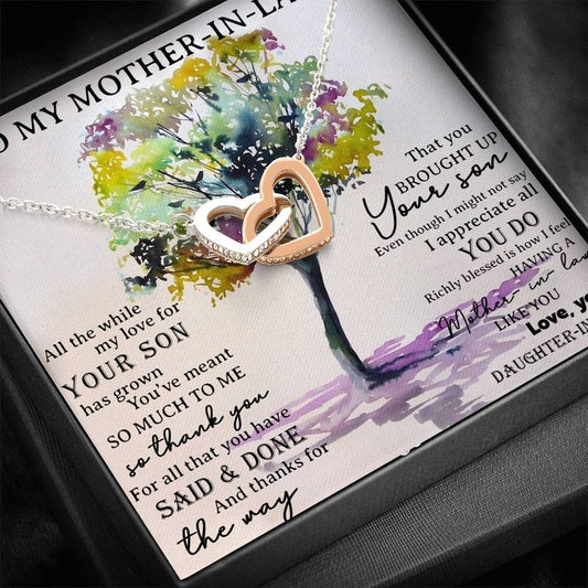 To My Mother in Law Necklace, Mother in Law Gift From Bride Gift, Birthday Gift
