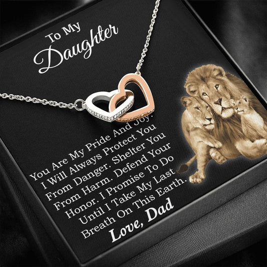To My Daughter Necklace, Daughter Father Necklace, Daughter Gift from Dad