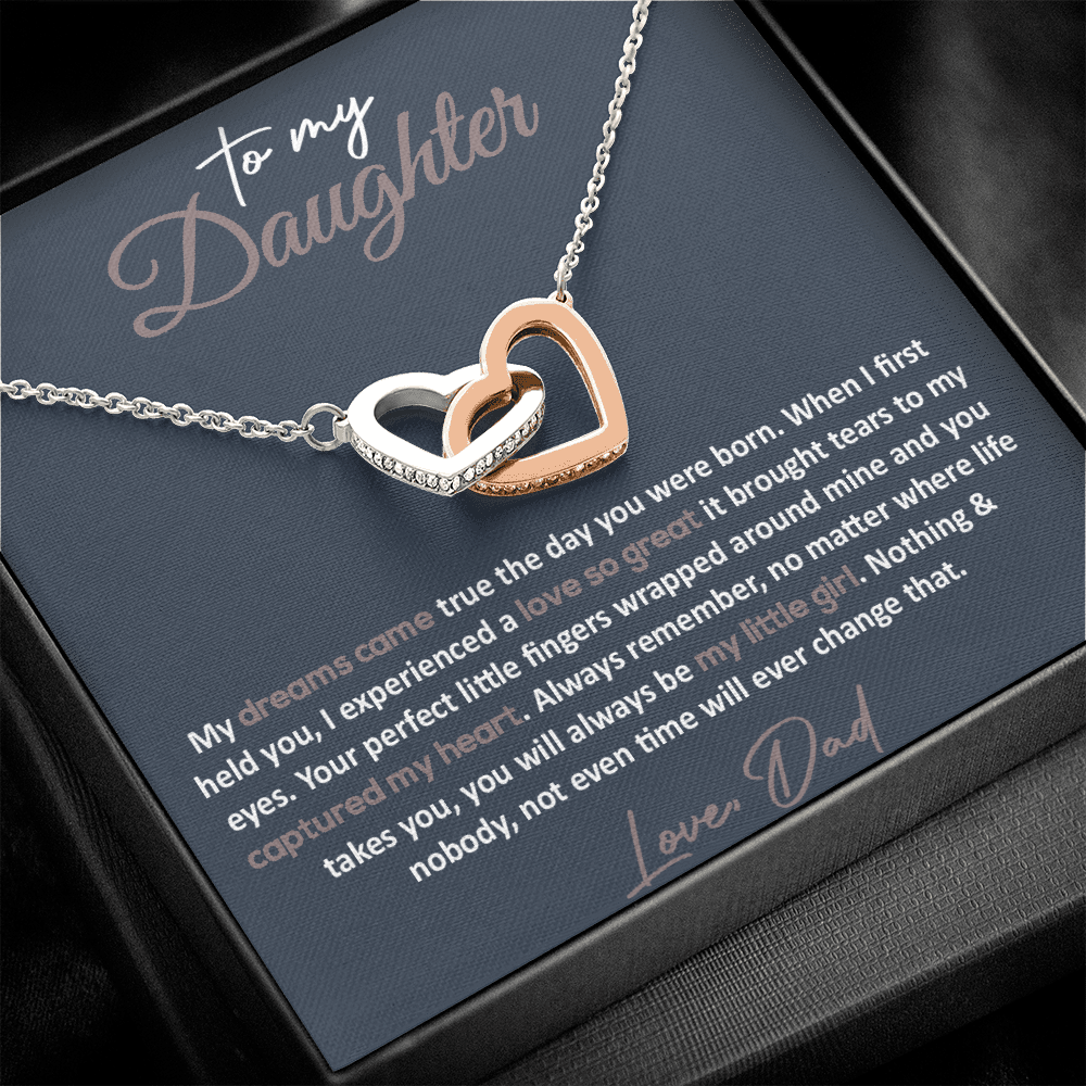 To My Daughter Necklace, Gift For Daughter From Dad, Daughter Father Necklace