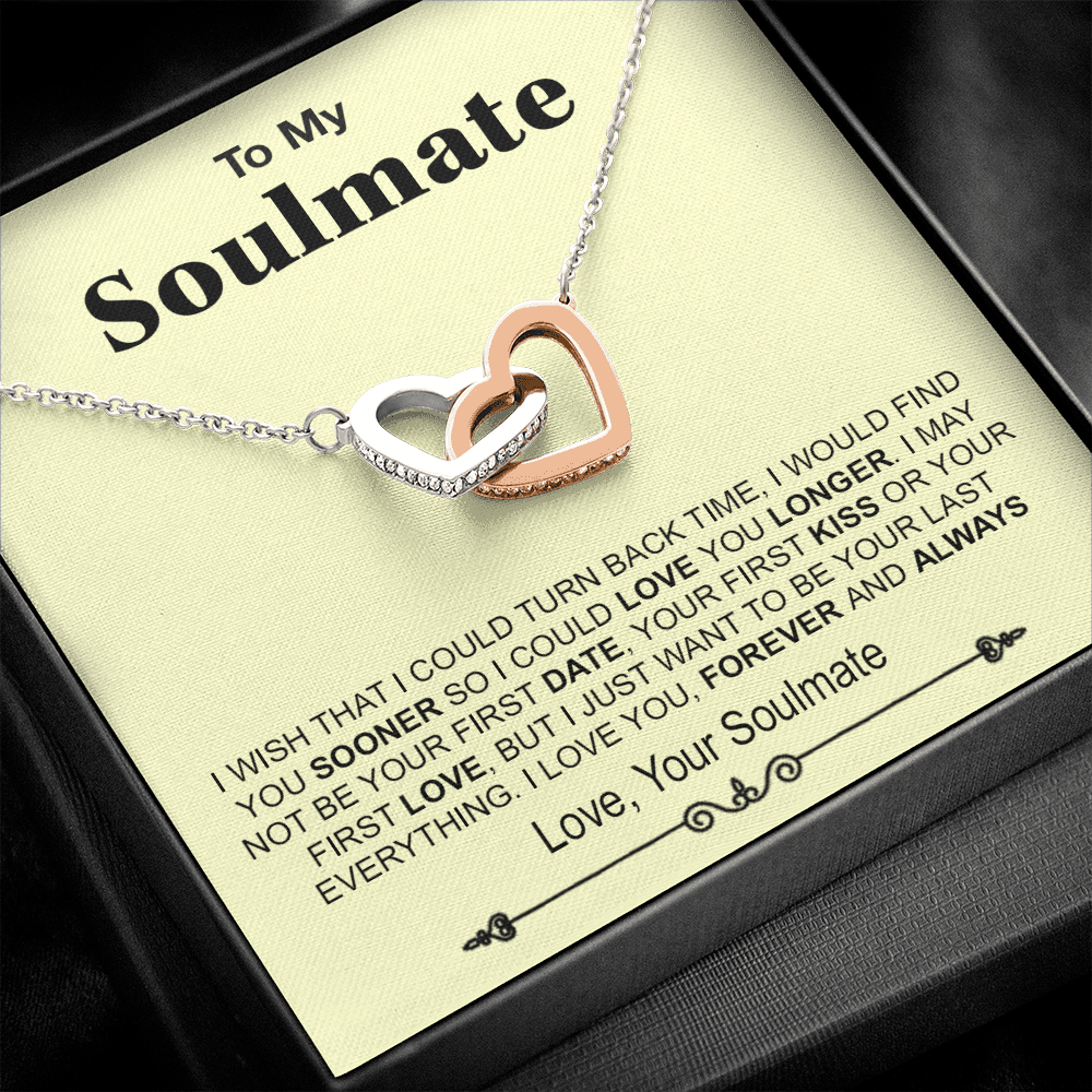 To My Soulmate Necklace, Birthday Necklace For Wife, Anniversary Gift