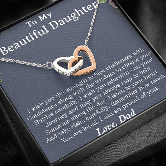 To My Daughter From Dad, Father To Daughter Gift, Birthday Gift To Daughter, Daughter Necklace
