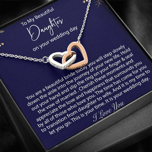 Daughter Gift on Wedding Day, Bride Gift from Mom, Daughter Wedding Day Necklace, Wedding Gift for Daughter