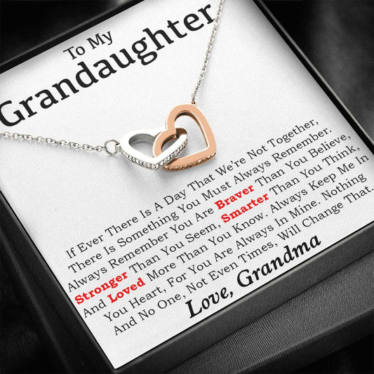 To My Granddaughter Necklace, Granddaughter Gifts From Grandma and Grandpa