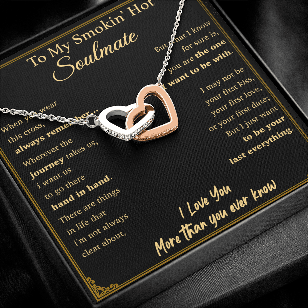 To My Soulmate Necklace Engagement Anniversary Gift for Her Birthday