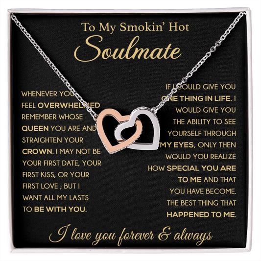 To My Soulmate Necklace Engagement Anniversary Gift for Her Birthday