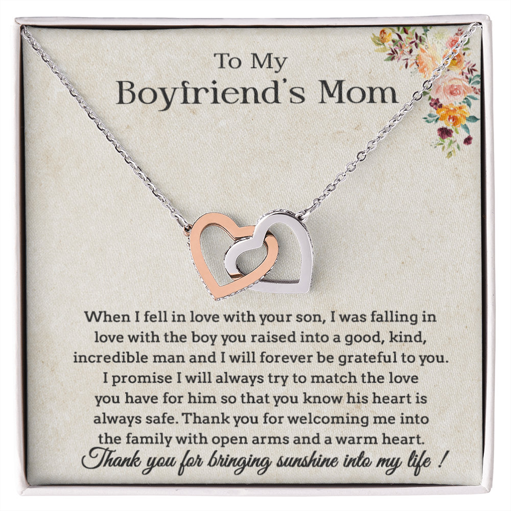 To My Boyfriend's Mom Necklace, Gift for Boyfriend Mom, Mother's Day Gift