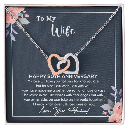 30th Anniversary Gift For Wife Necklace, 30 Year Anniversary, 30th Wedding Gift