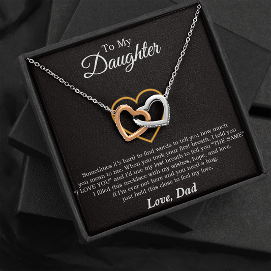 To My Daughter Necklace, Gift For Daughter From Dad, Daughter Father Necklace