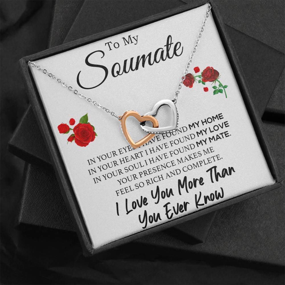 To My Soulmate Necklace, Birthday Necklace For Wife,Birthday Gift
