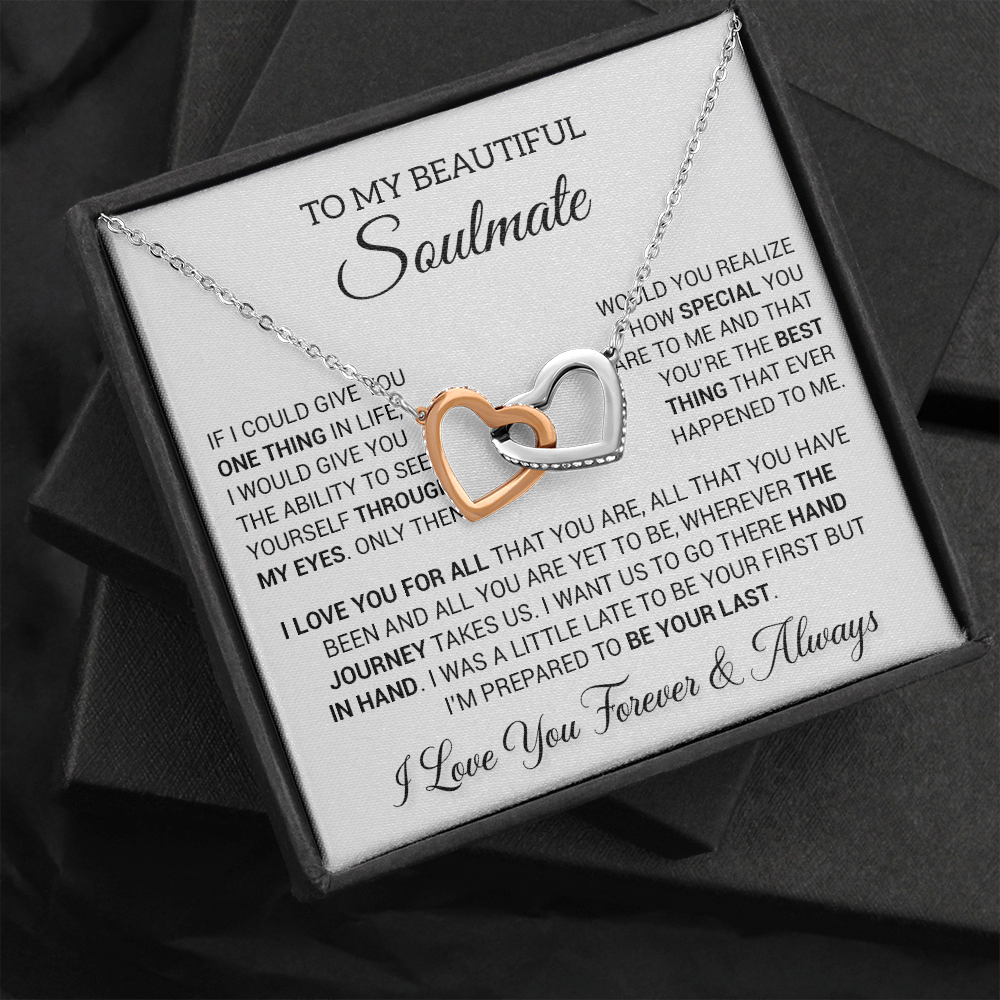 To My Soulmate Necklace, Gift For Wife Girlfriend From Husband, Mother's Day