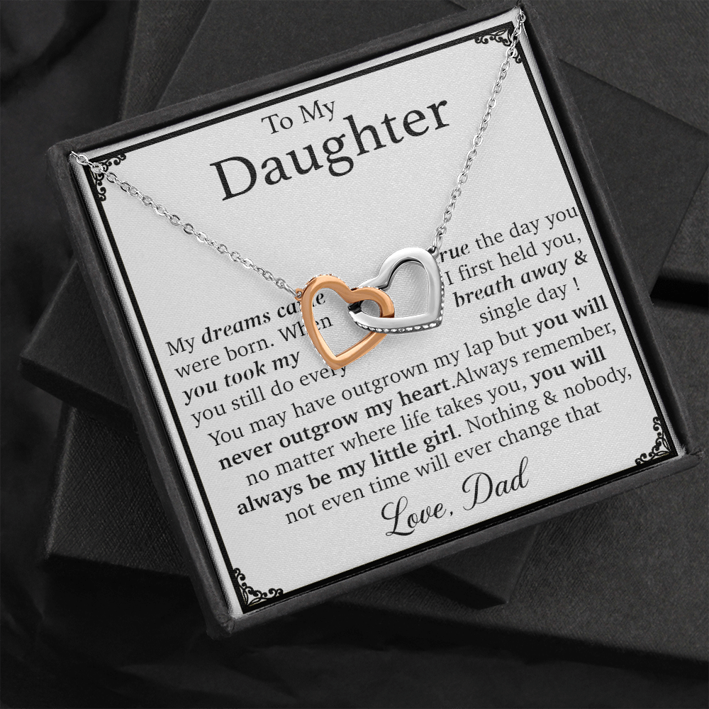 To My Daughter Necklace, Gift for Daughter from Dad, Daughter Father Necklace