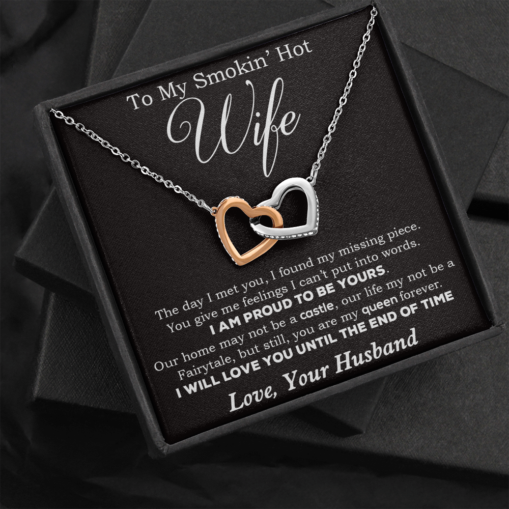 To My Smokin' Hot Wife Necklace, Birthday Necklace For Wife,Birthday Gift