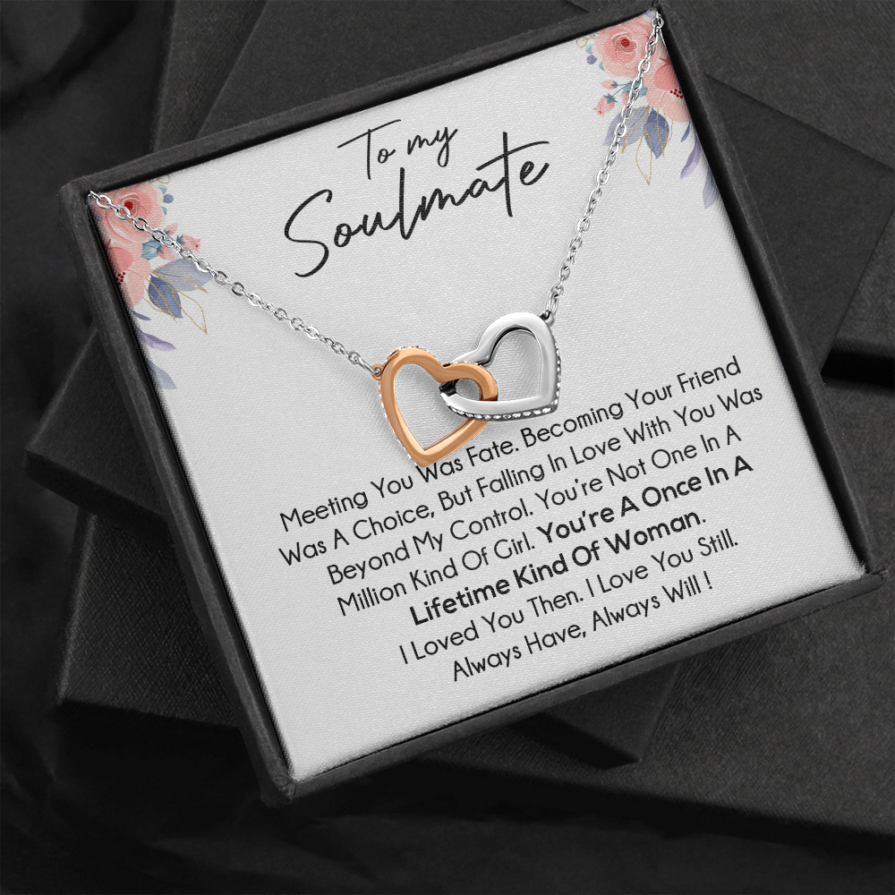 To My Soulmate Necklace Engagement Anniversary Gift for Her Birthday