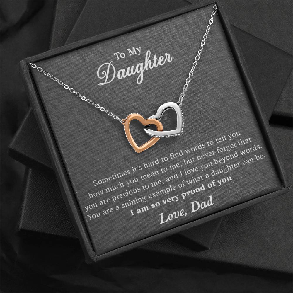 To My Daughter Necklace, Gift for Daughter from Dad, Birthday Gifts