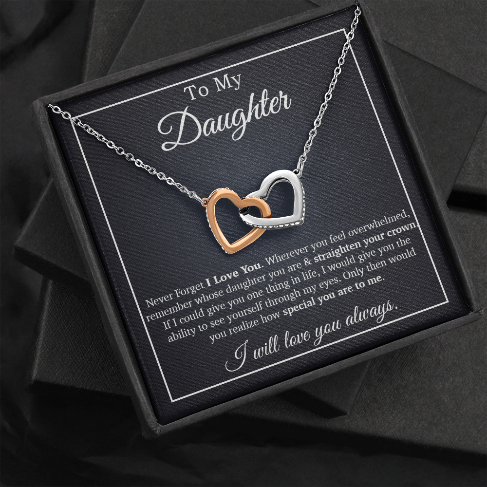 To My Daughter Necklace, Birthday Gift For Daughter,Daughter Father Necklace