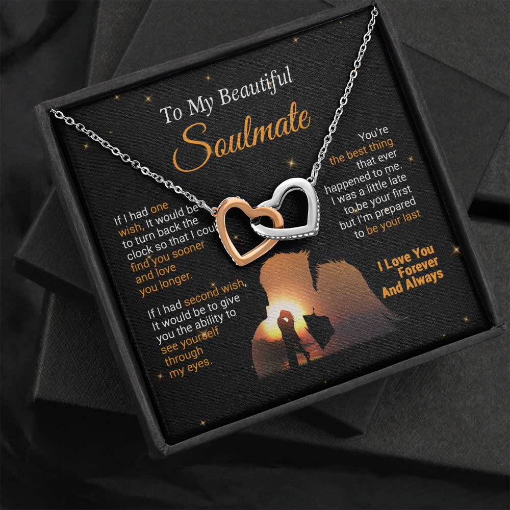 To My Soulmate Necklace, Gift For Wife Girlfriend From Husband, Valentines Day