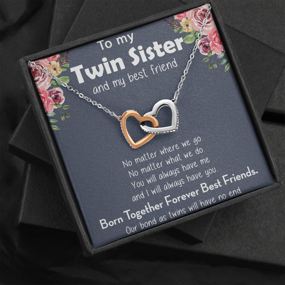 Twin Sister Necklace Gift, My Twin Necklace, Gift for Twin Sister Birthday Gift