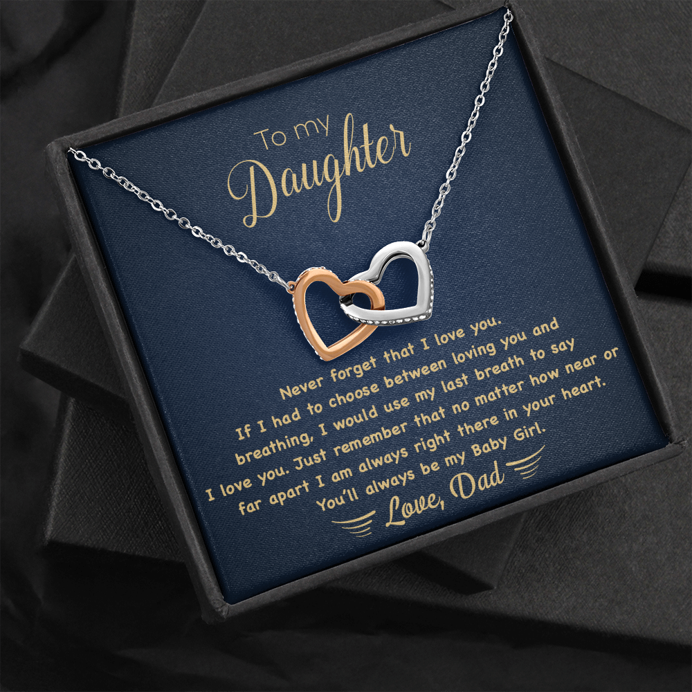 To My Daughter Necklace, Daughter Father Necklace, Daughter Gift from Dad