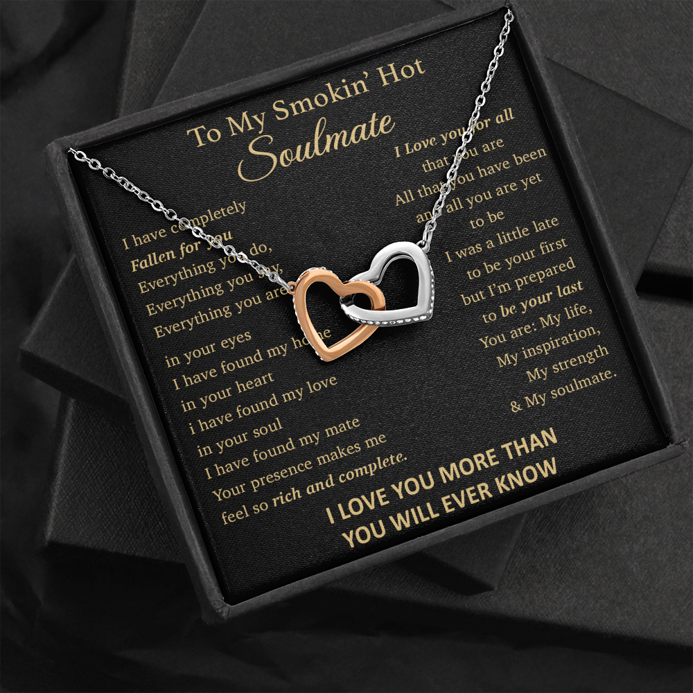 To My Soulmate Necklace Engagement Anniversary Gift for Her Birthday