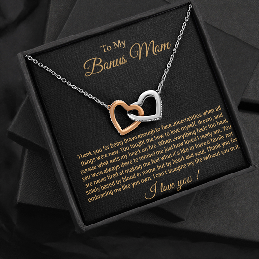 To My Bonus Mom Necklace, Step Mom Gift, Birthday & Mother's Day from Daughter