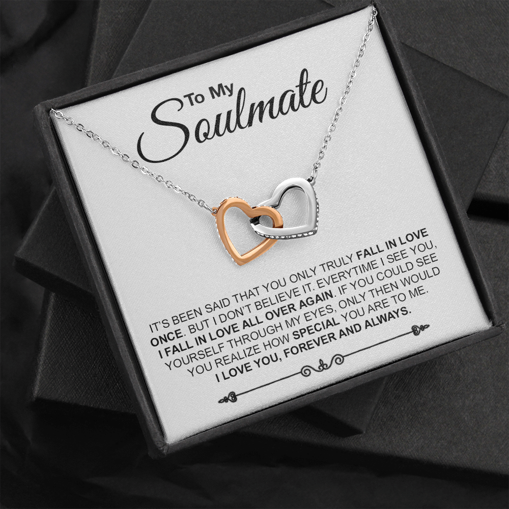To My Soulmate Necklace Engagement Anniversary Gift for Her Birthday