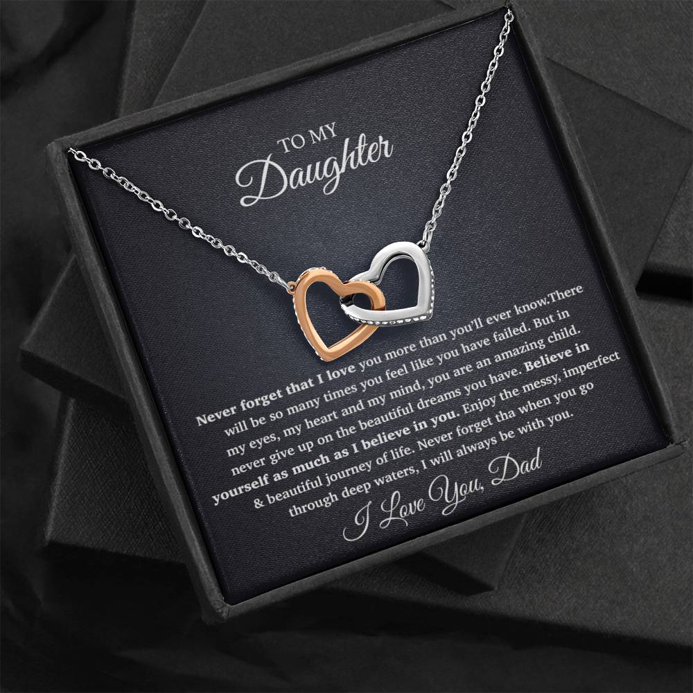To My Daughter Necklace, Gift For Daughter From Dad