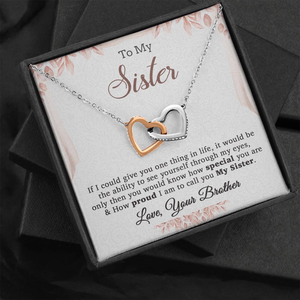 To My Sister Necklace, Brother to Sister, Birthday gift For Sister from Brother