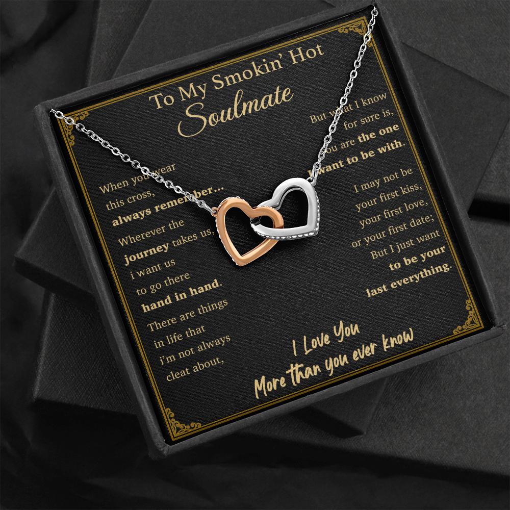 To My Soulmate Necklace Engagement Anniversary Gift for Her Birthday
