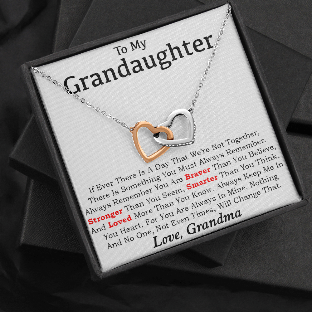 To My Granddaughter Necklace, Granddaughter Gifts From Grandma and Grandpa