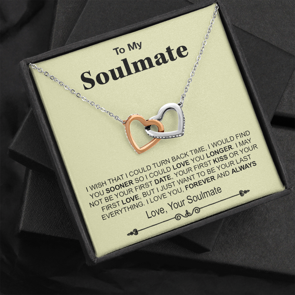 To My Soulmate Necklace, Birthday Necklace For Wife, Anniversary Gift