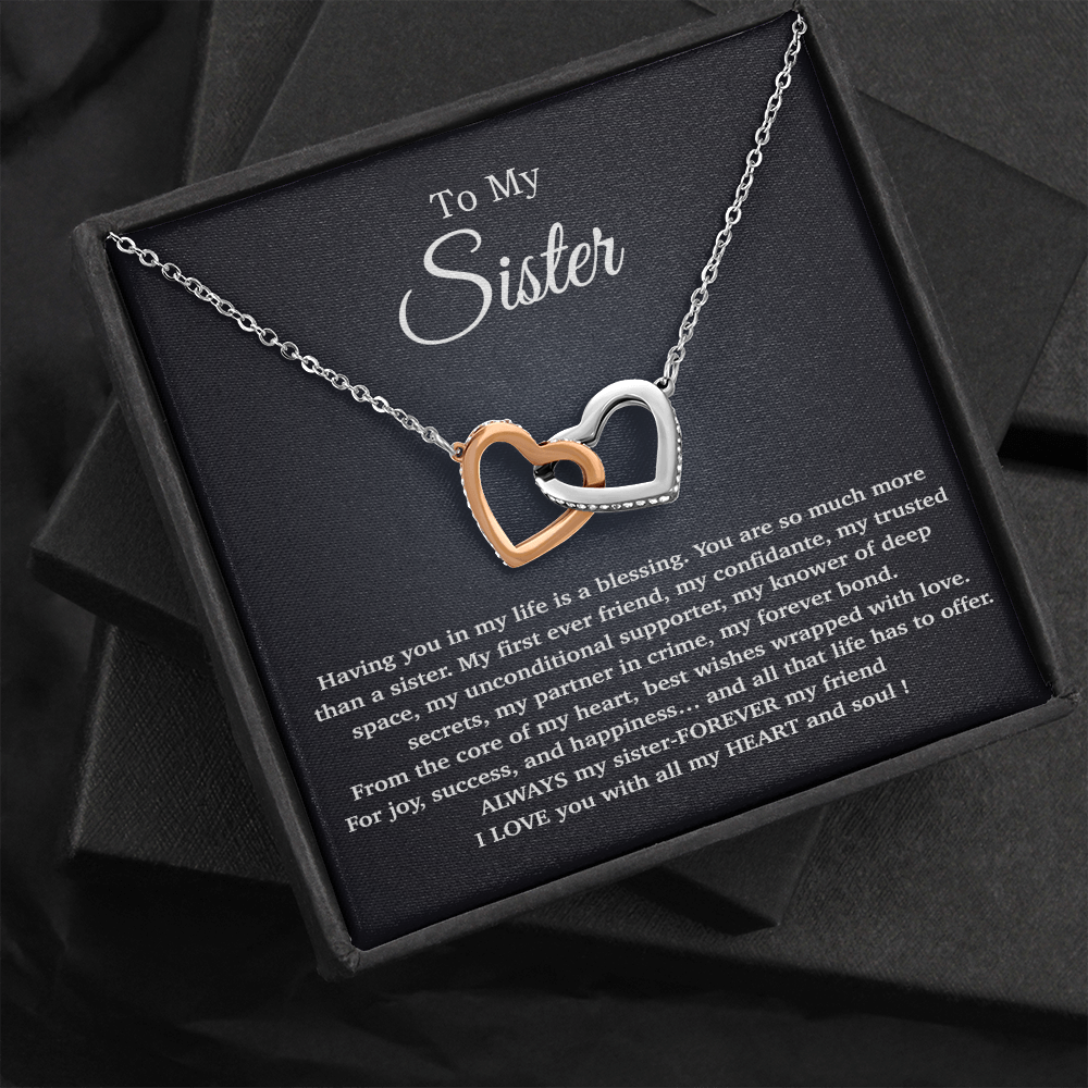 To My Sister Necklace, Birthday Gift For Little Sister, Birthday Gift