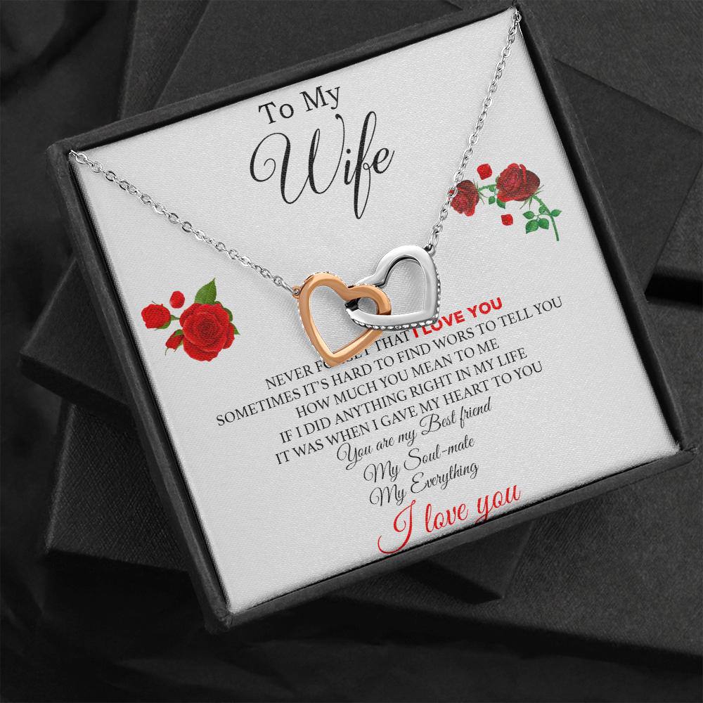 To My Wife Heart Necklace Pendant - Wife And Husband I Love You Gifts For Wife