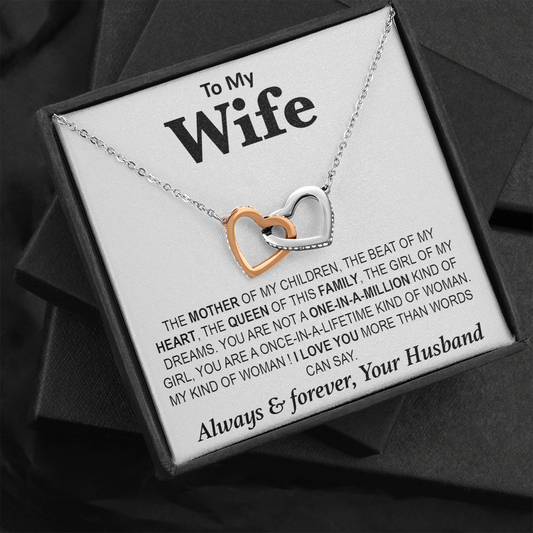 To My Wife Necklace, Gift For Wife Girlfriend From Husband, Valentines Day