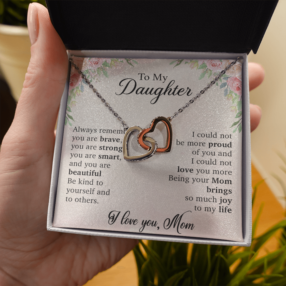 To My Daughter Necklace Love Mom