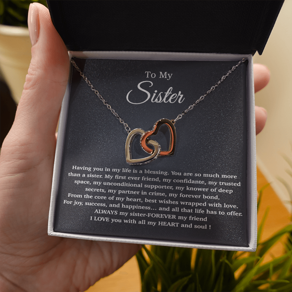 To My Sister Necklace, Birthday Gift For Little Sister, Birthday Gift