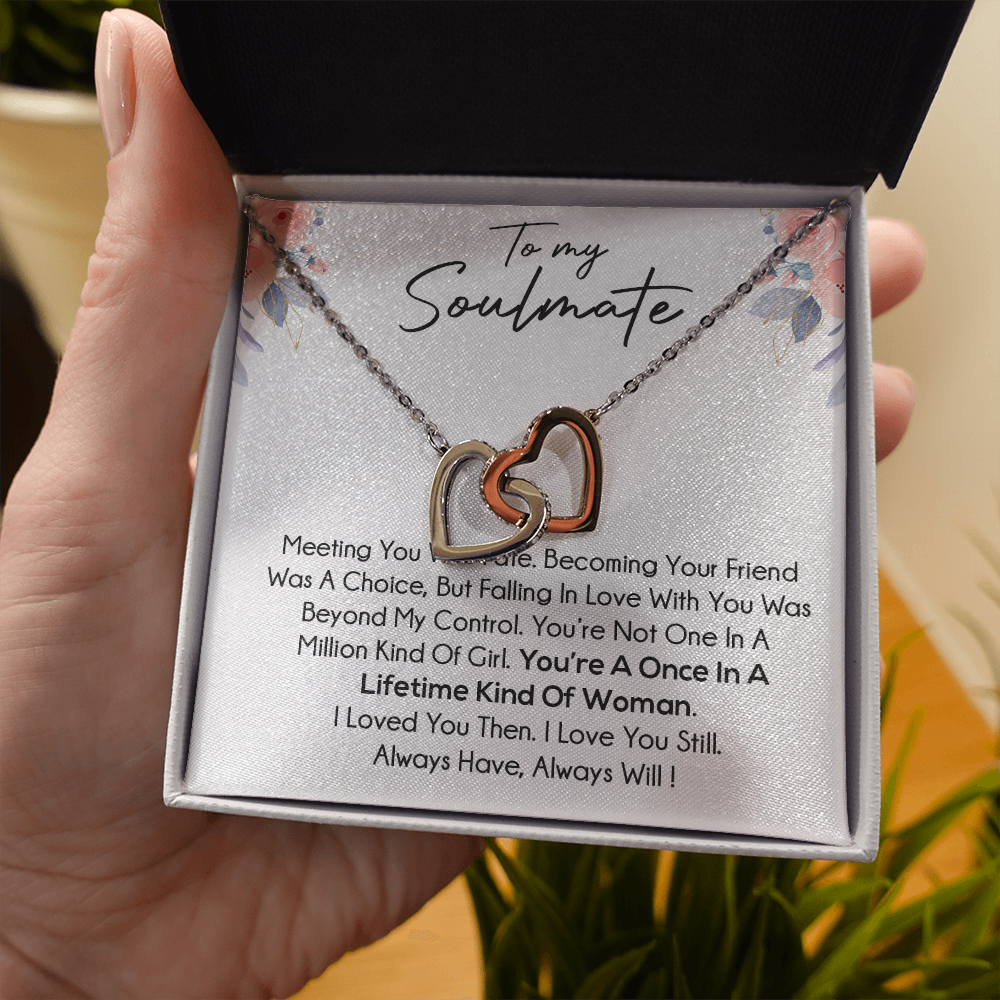 To My Soulmate Necklace Engagement Anniversary Gift for Her Birthday